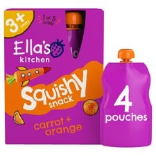 Ella's Kitchen Carrot & Orange Squishy Snack 3+ Years 4 X 100G