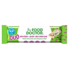 The Food Doctor Duo Snack Bar - White Chocolate and Raspberry 2 x 30g