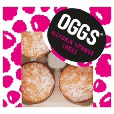 Oggs Vegan Victoria Sponge Cakes 4 Pack 184G