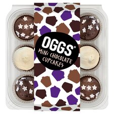 Oggs Plant-Based Mini Chocolate Cupcakes 9 Pack 180G