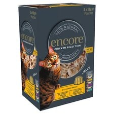 Encore Chicken Selection In Jelly Cat Food Pouches 5X50g