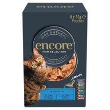 Encore Natural Fish Selection in Gravy Cat Food 5x50g 