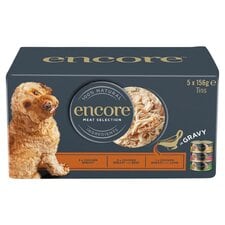 Encore Natural Meat Selection in Gravy Dog Food 5x156g