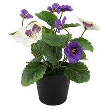 Bayswood Artificial White & Purple Pansy