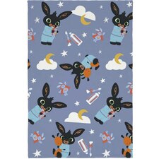 OHS Throw Fleece Blanket Bing Bunny Childrens, 100x150cm - Blue