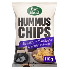 Eat Real Hummus Chips Sea Salt & Balsamic Vinegar 110G