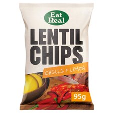 Eat Real Lentil Chips Chilli & Lemon 95G