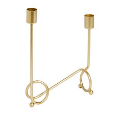 Chapter B Dual Gold Tapered Candle Holder