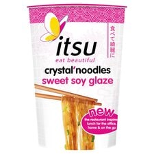 itsu sweet soy glaze crystal noodles cup 73g