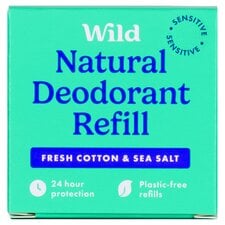 Wild Natural Deodorant Refill Sensitive Fresh Cotton & Sea Salt 40g