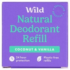 Wild Natural Deodorant Refill Sensitive Coconut & Vanilla 40g