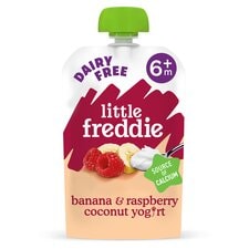 Little Freddie Organic Banana & Raspberry Coconut Dairy Free Yoghurt 90g