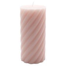 Fox & Ivy Floral Pink Twisted Pillar Candle 389G