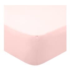 Tesco Soft Pink 100% Cotton Fitted Sheet Double