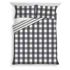 Tesco Black Oversized Check Duvet Set Double