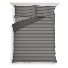 Tesco Grey Stripe Jersey Duvet Set Kingsize