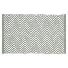 Tesco Sage Green Zig Zag Bath Mat