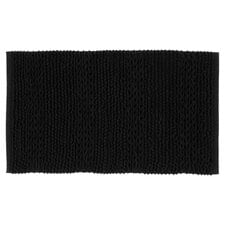 Tesco Black Chenille Loop Bath Mat