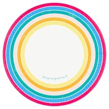 Tesco Rainbow Plate 23Cm 10 Pack