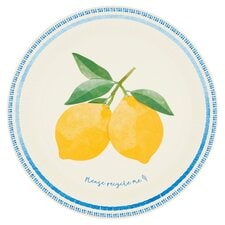 Tesco Lemon Plate 23Cm 10 Pack