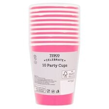 Tesco Pink Cup 10 Pack