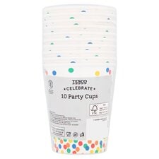 Tesco Rainbow Spot Cup 10 Pack