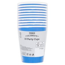 Tesco Blue Cup 10 Pack