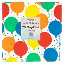 Tesco Balloon Napkins 20 Pack