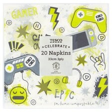 Tesco Gaming Napkin 20 Pack