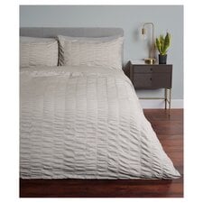 Fox & Ivy Silver Oversizes Seersucker Duvet Set Double