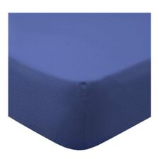 Tesco Navy Brushed Fitted Sheet Single