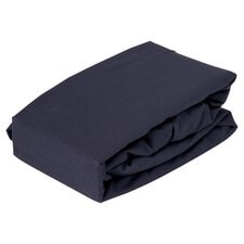 Tesco Ink Blue 100% Cotton Fitted Sheet Double