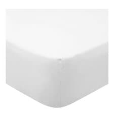 Tesco White Supersoft Fitted Sheet Single