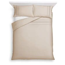 TESCO  NATURAL TASSEL DUVET SET DOUBLE