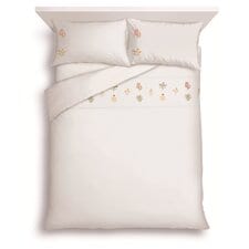 Tesco Embroidered Flowers Duvet Set King Size