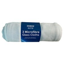 Tesco Microfibre Glass Cloths 3 Pack