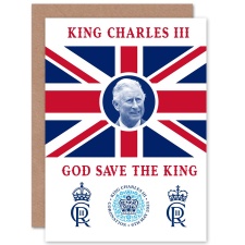 Artery8 King Charles III Coronation Date United Kingdom Flag Greeting Card