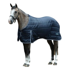 Saxon Standard-Neck Channel Quilt Midweight Horse Stable Rug - Navy/White - 5´