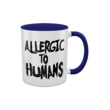 Psycho Penguin Allergic To Humans Inner Two Tone Mug - White/Blue/Black - One Size