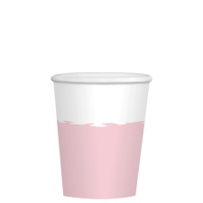 Amscan Paper Party Cup (Pack of 8) - Rose Gold/White - One Size