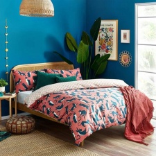 Furn Kitta Cats Duvet Cover Set - Pink/Watermelon - King