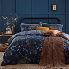 Furn Forest Fauna Duvet Cover Set - Navy - King