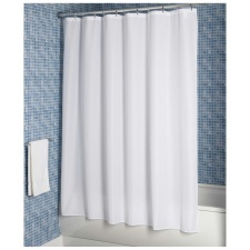 Croydex Textile Shower Curtain - White - One Size