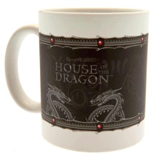 House Of The Dragon Patterned Mug - Black/White/Silver - One Size