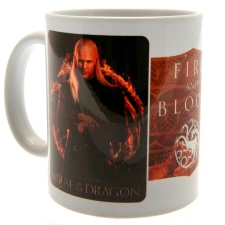 House Of The Dragon Fire And Blood Mug - White/Red/Black - One Size