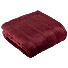 Riva Home Empress Faux Fur Throw - Ruby - 130 x 180cm