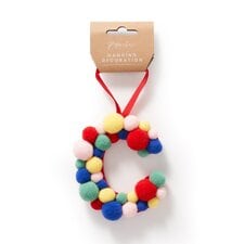 Paperchase Cosmic Christmas Pom Pom Letter C Hanging Decoration