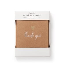 Paperchase ReKrafted 6 Pack 'Thank You' Cards