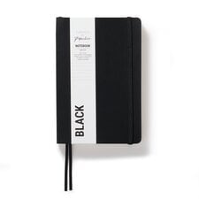 Paperchase Agenzio Medium Black Ruled Notebook