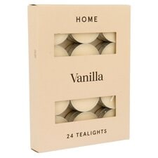 TESCO VANILLA TEALIGHTS 24PK